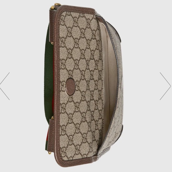 ⚡️Gucci Neo GG Supreme Crossbody Small Messenger Bag with Stripe Canvas Strap - Picture 5 of 16
